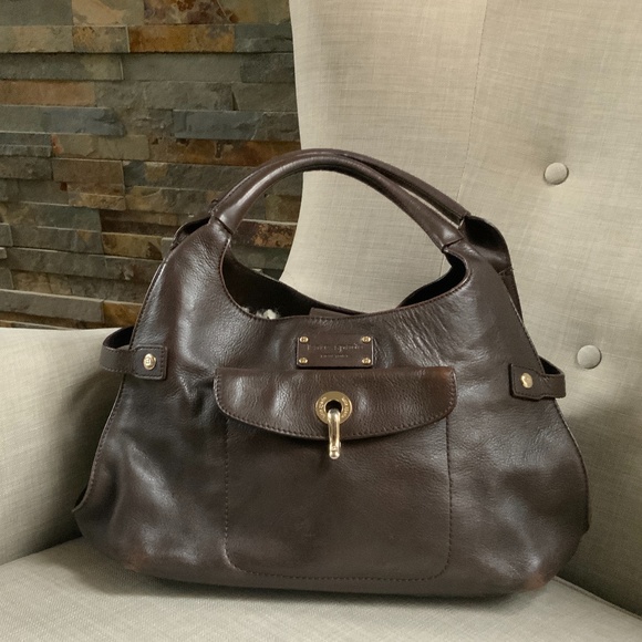 KATE SPADE Structured Brown Leather Handbag - Picture 1 of 15